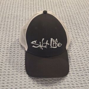 Salt Life Black and White Mesh Hat